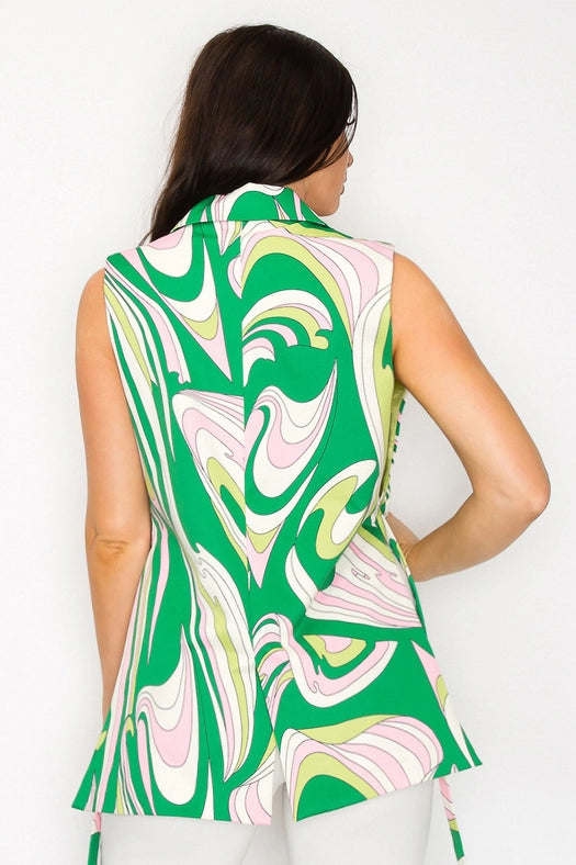 Spring Meadow Vest-Vest-One n' More Inc.-S-GREEN-PINK-WHITE MIX-Urbanheer