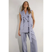 Spring Vest and Long Pants Suit Set DENIM BLUE HAZE-Set-Mulla-S-DENIM BLUE HAZE-Urbanheer