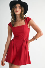 Square Neck Halter Mini Dress
