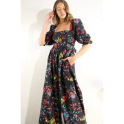 Square Neck Jumpsuit Black Multi-Clothing Jumpsuits-Mulla-S-Urbanheer