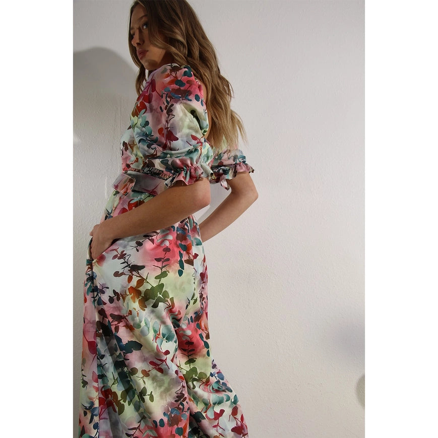 Square Neck Jumpsuit Sage Multi-Clothing Jumpsuits-Mulla-S-Urbanheer