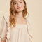 Square Neck Ruffled Waffle Knit NUDE-Top-In Loom-S-Urbanheer