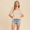 Square Neck Ruffled Waffle Knit NUDE-Top-In Loom-S-Urbanheer