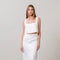 Square Neck Sleeveless Linen Crop Top WHITE-Top-Moon River-XS-WHITE-Urbanheer
