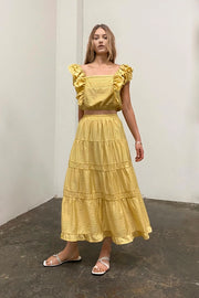 Square Neck Top-Top-Moon River-XS-YELLOW-Urbanheer