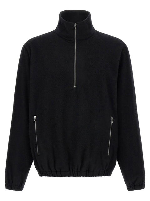 Ssstein Black Half-zip Fleece Sweater