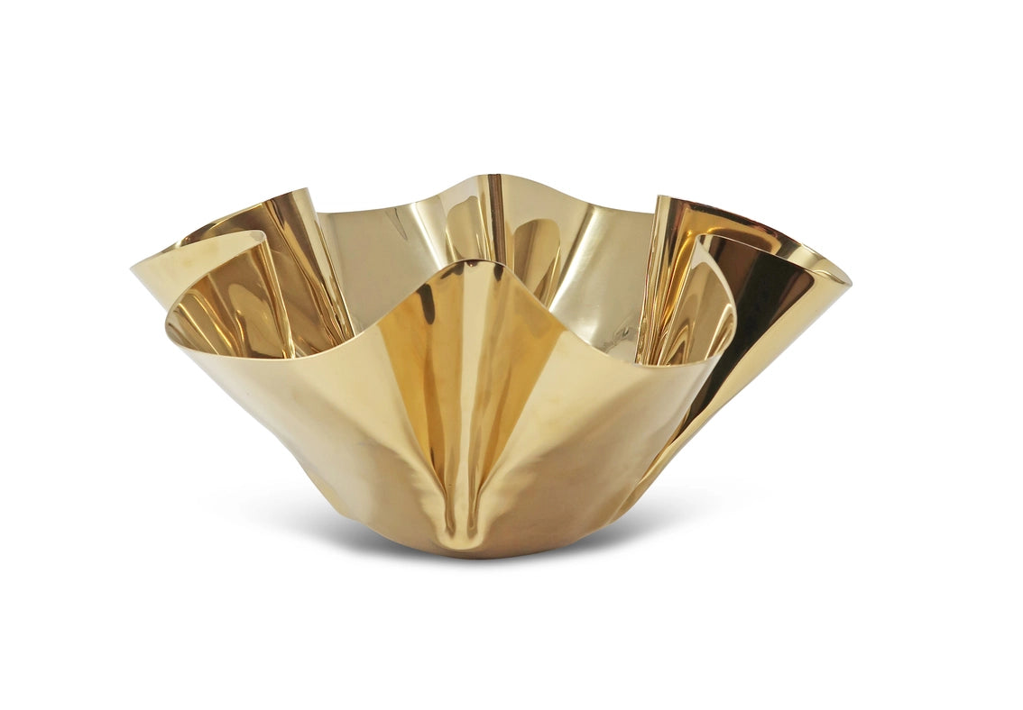 Stainless Steel Crushed Bowl-Bowls-VIVIENCE-Medium-Gold-Urbanheer