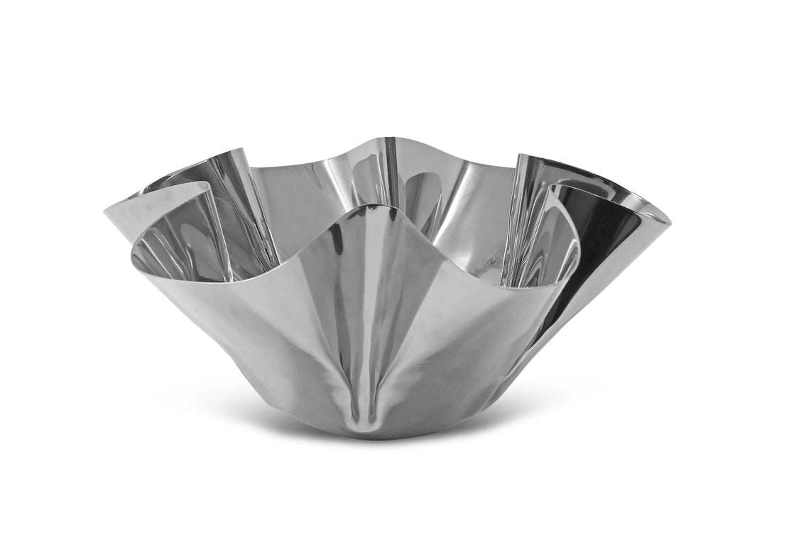 Stainless Steel Crushed Bowl-Bowls-VIVIENCE-Medium-Silver-Urbanheer
