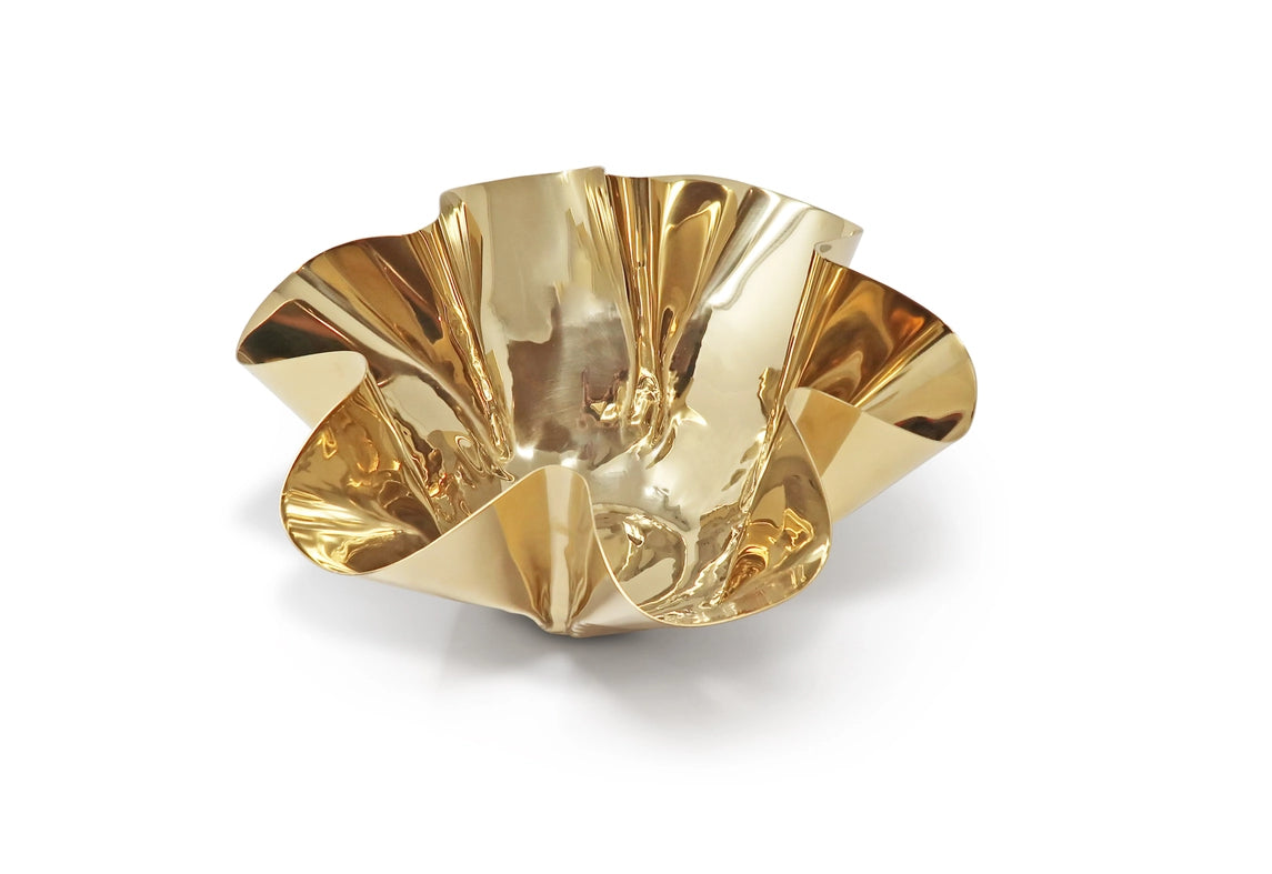 Stainless Steel Crushed Bowl-Bowls-VIVIENCE-Medium-Gold-Urbanheer