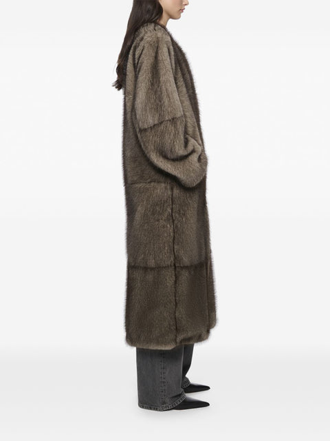 Stand Studio Hilma faux fur long coat