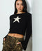 Star Knit Top Black-Top-Pretty Garbage-S-Black-Urbanheer