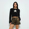 Star Knit Top Black-Top-Pretty Garbage-S-Black-Urbanheer