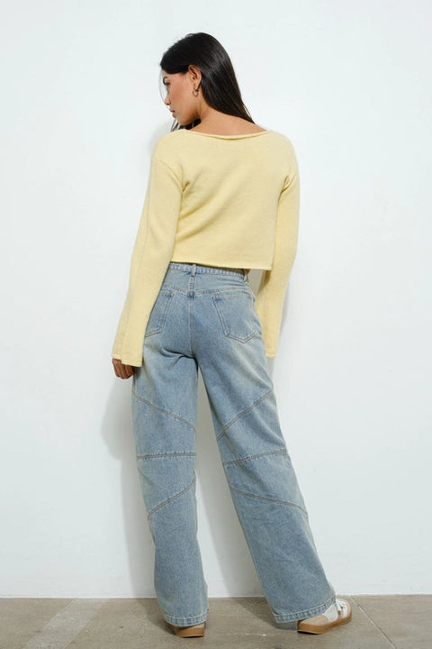 Star Knit Top LT Yellow-Top-Pretty Garbage-S-LT Yellow-Urbanheer
