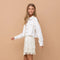 Star Rhinestone Fringe Back Elastic Denim Jacket White-Jacket-Blue B-S-WHITE-Urbanheer