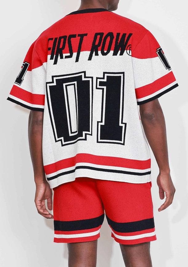 Star Varsity Jacquard Knit Tee-Tee-First Row-S-Red-Urbanheer
