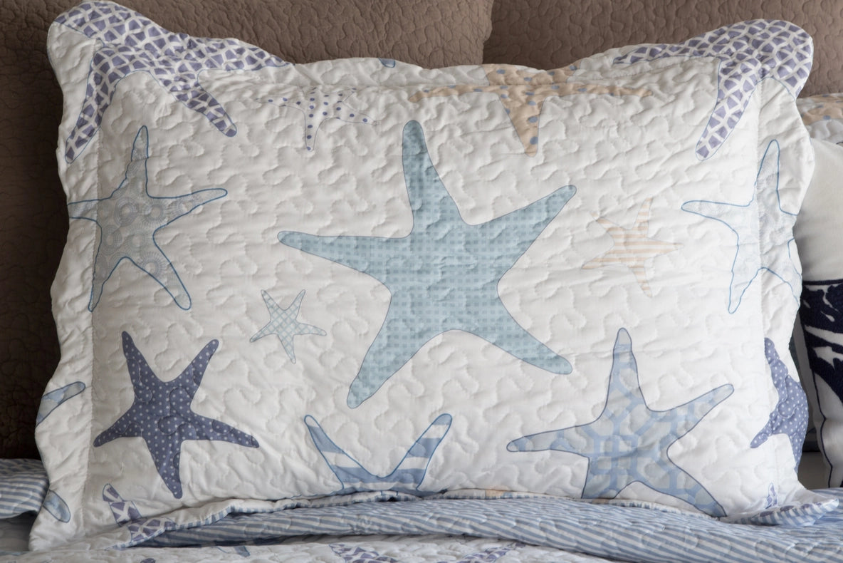 Starfish Reef Quilt Set-Set-Linen Mart-Twin-Urbanheer