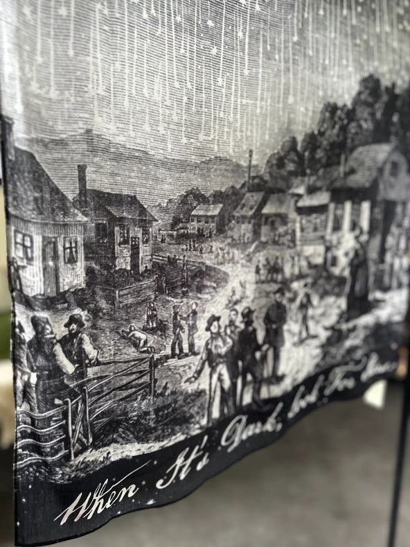 Stargazer Bohemian Bamboo Scarf With Falling Stars-Scarfs-Market of Stars-68cm x 155 cm.-Urbanheer