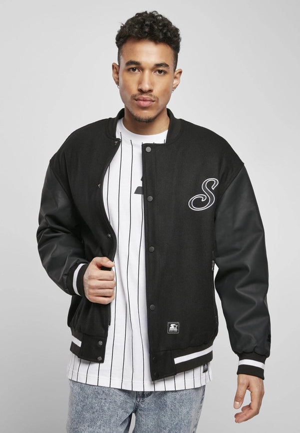 Starter Script College Jacket-Jacket-Norvine-S-Black-Urbanheer