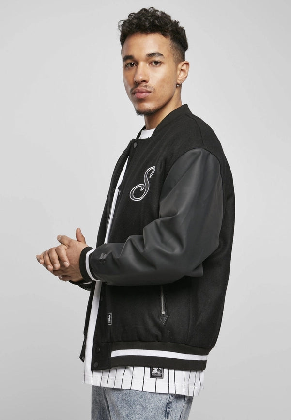 Starter Script College Jacket-Jacket-Norvine-S-Black-Urbanheer