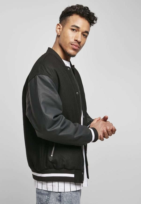 Starter Script College Jacket-Jacket-Norvine-S-Black-Urbanheer