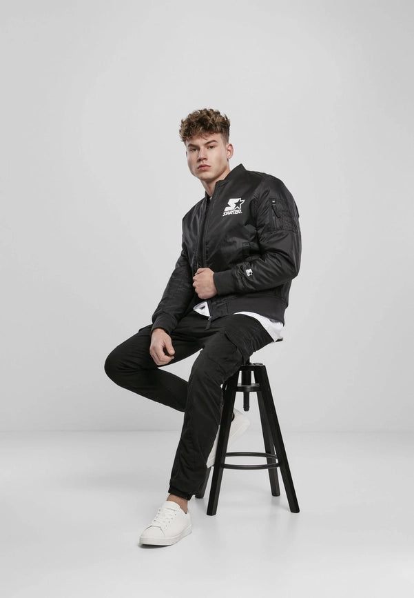 Starter the Classic Logo Bomber Jacket-Jackets-Norvine-S-Black-Urbanheer