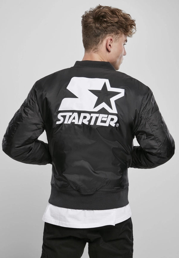 Starter the Classic Logo Bomber Jacket-Jackets-Norvine-S-Black-Urbanheer