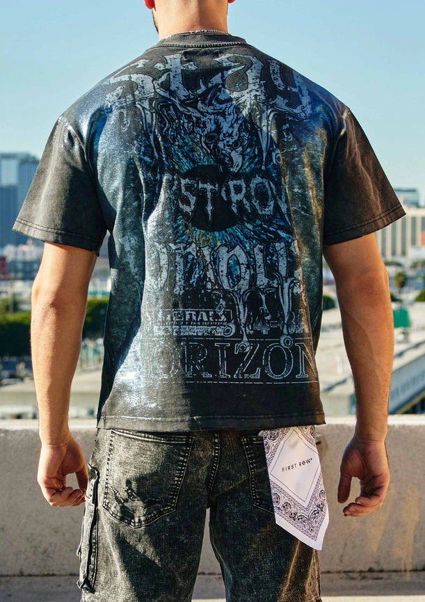 Stay Curious Eyeball Foil Tee Black-Tee-First Row-S-Black-Urbanheer