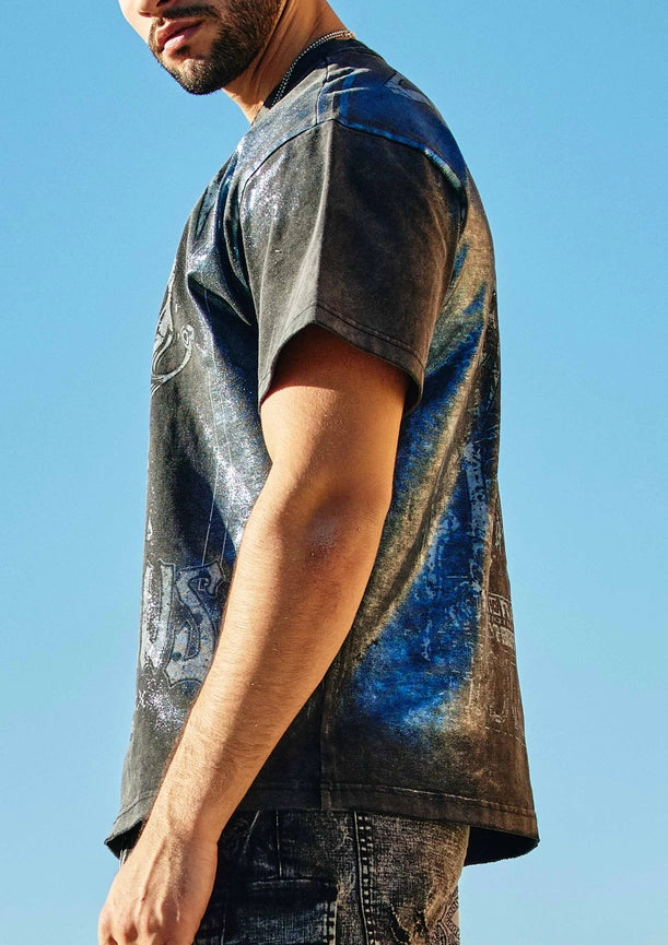 Stay Curious Eyeball Foil Tee Black-Tee-First Row-S-Black-Urbanheer