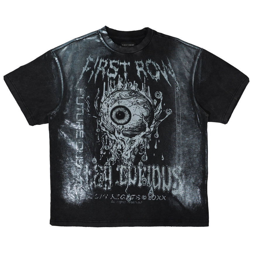Stay Curious Eyeball Foil Tee Black-Tee-First Row-S-Black-Urbanheer