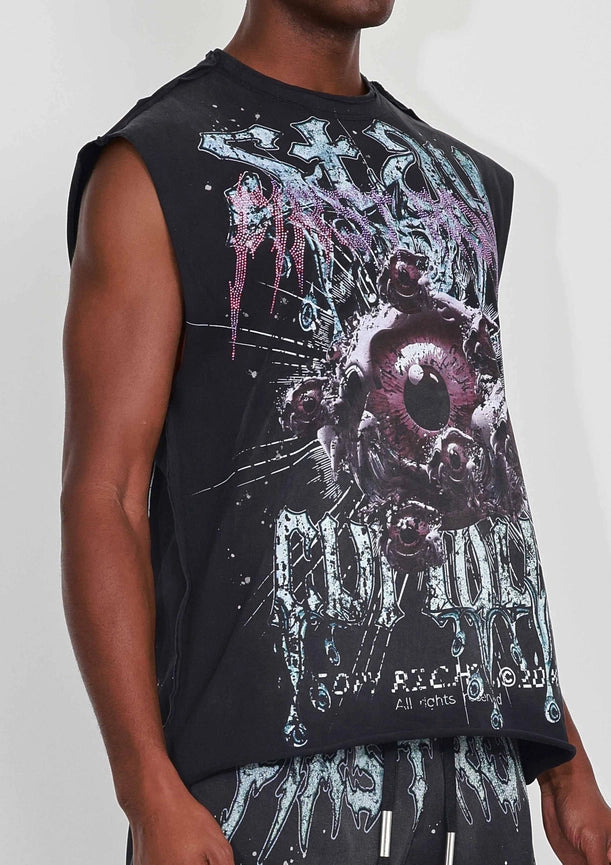 Stay Curious Eyeballs Muscle Tee-Tee-First Row-S-Black-Urbanheer