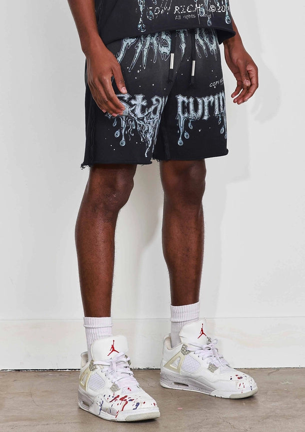 Stay Curious Shorts-Shorts-First Row-S-Black-Urbanheer