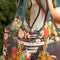 Stay Gold Boho Linen Tote Bag with Rabbit & Bees-Tote Bags-Market of Stars-width 47cm height 42cm (without strap) strap height 26cm (from top of bag to top of shoulder)-Urbanheer