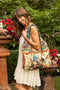 Stay Gold Boho Linen Tote Bag with Rabbit & Bees-Tote Bags-Market of Stars-width 47cm height 42cm (without strap) strap height 26cm (from top of bag to top of shoulder)-Urbanheer