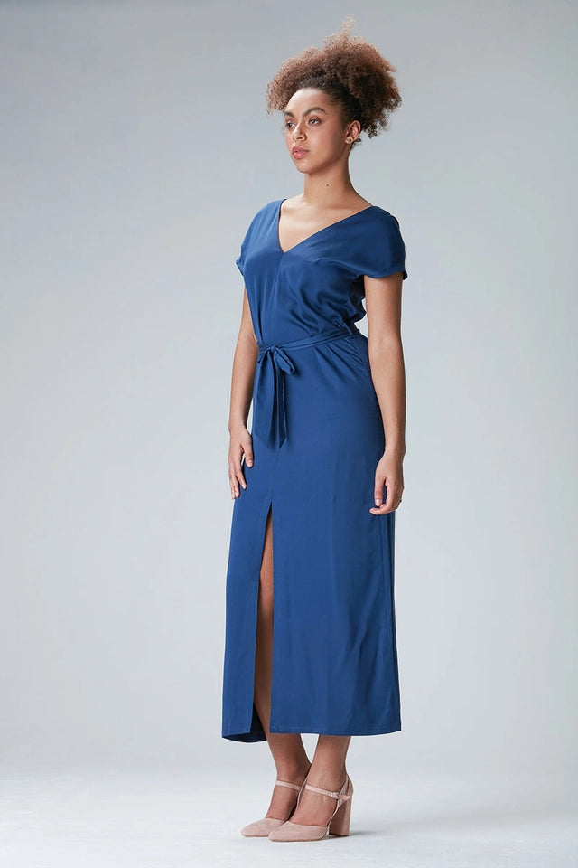 “Stel-La” Blue Tencel Maxi Dress-Dress-Studio Hertzberg-XS-Urbanheer