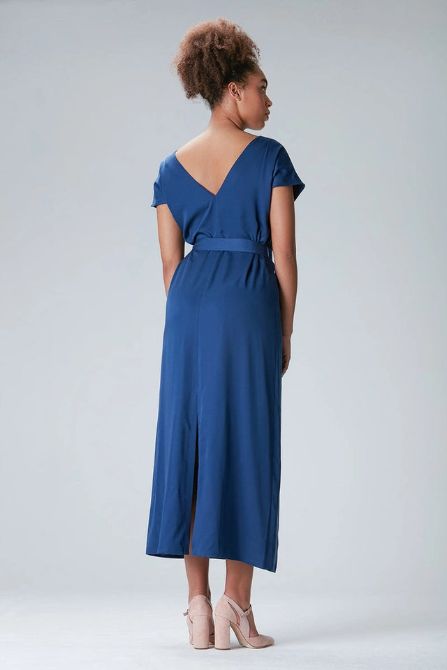 “Stel-La” Blue Tencel Maxi Dress-Dress-Studio Hertzberg-XS-Urbanheer