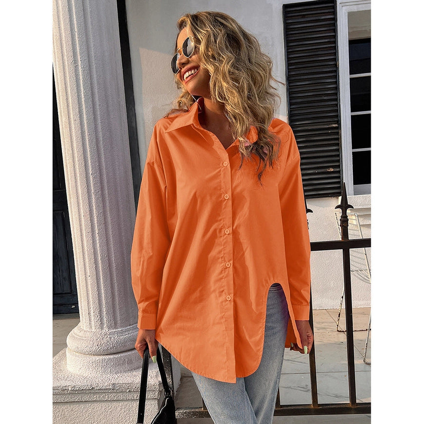 Stella Blouse-Clothing Blouse-Revella The Label-S-Orange-Urbanheer