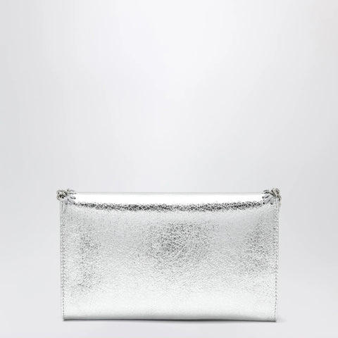 Stella McCartney Falabella metallic silver crossbody wallet bag