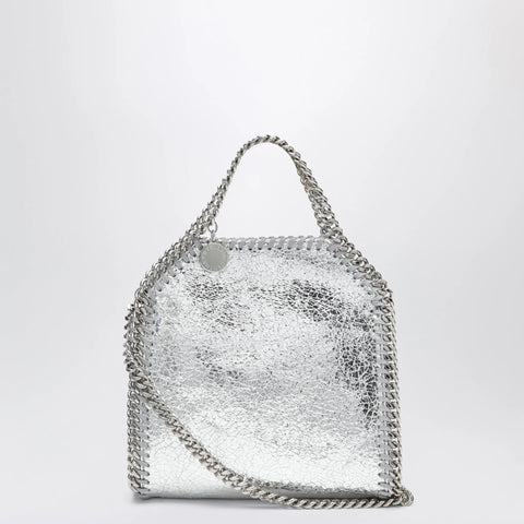 Stella McCartney Falabella micro tote bag in silver