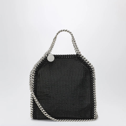 Stella McCartney Falabella mini tote bag in black crystal mesh