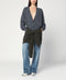 Stella McCartney Grey/dark green cardigan with crossed sleeves
