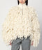 Stella McCartney White wool bomber jacket with fringes