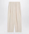 Stella McCartney Wide butter-coloured pants in linen blend