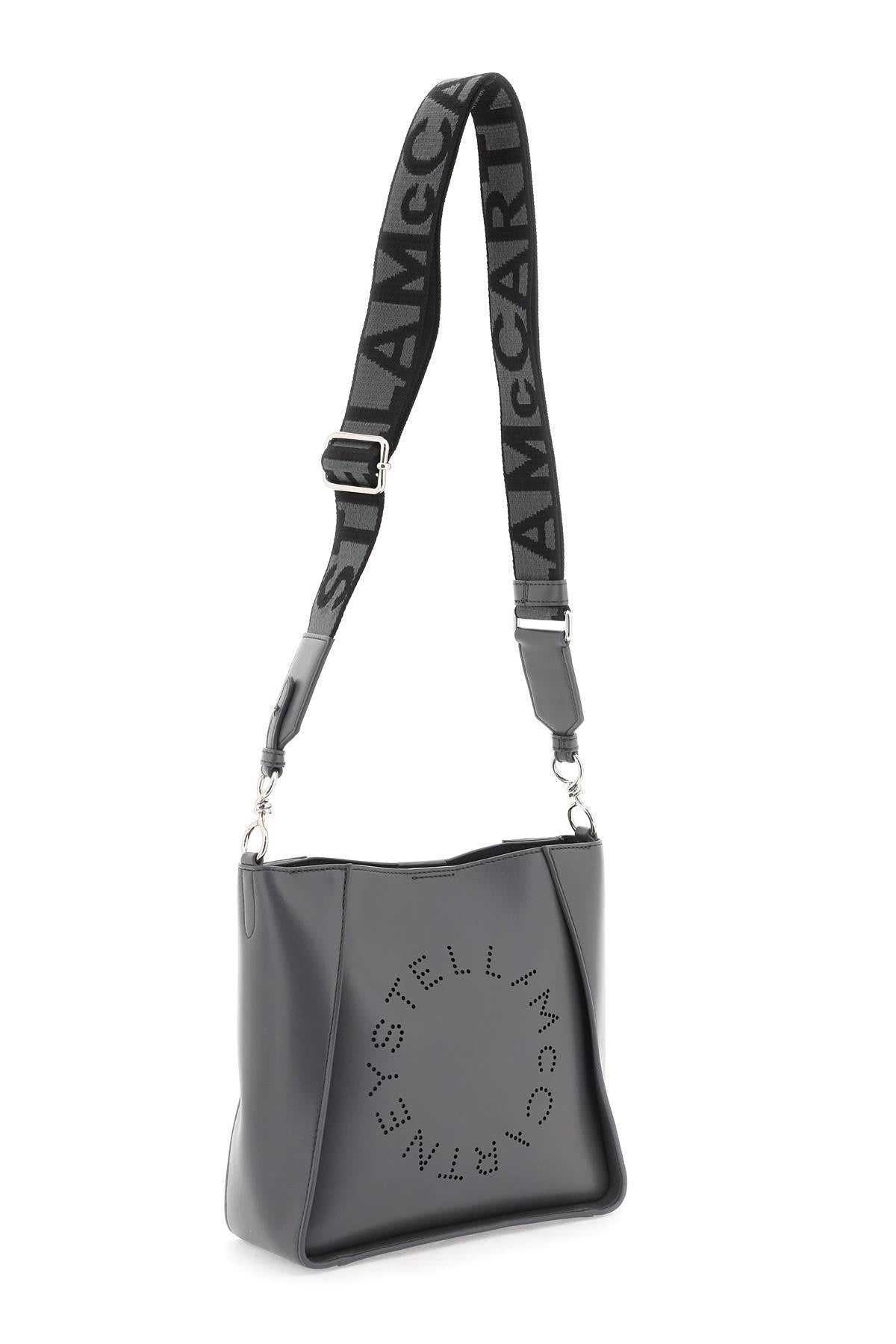Stella Mccartney Crossbody Bag With Perforated Stella Logo Stella Mccart Grey-Bag-Stella McCartney-OS-Urbanheer