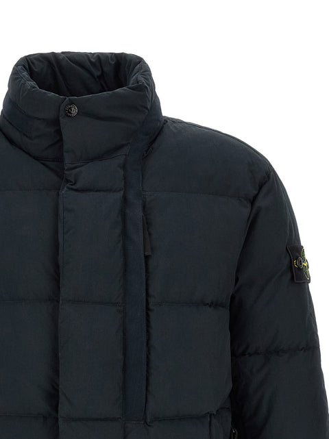 Stone Island Imb Piuma Rds Down Jacket With Logo Badge