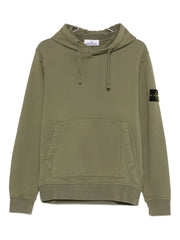 Stone Island Logo cotton hoodie