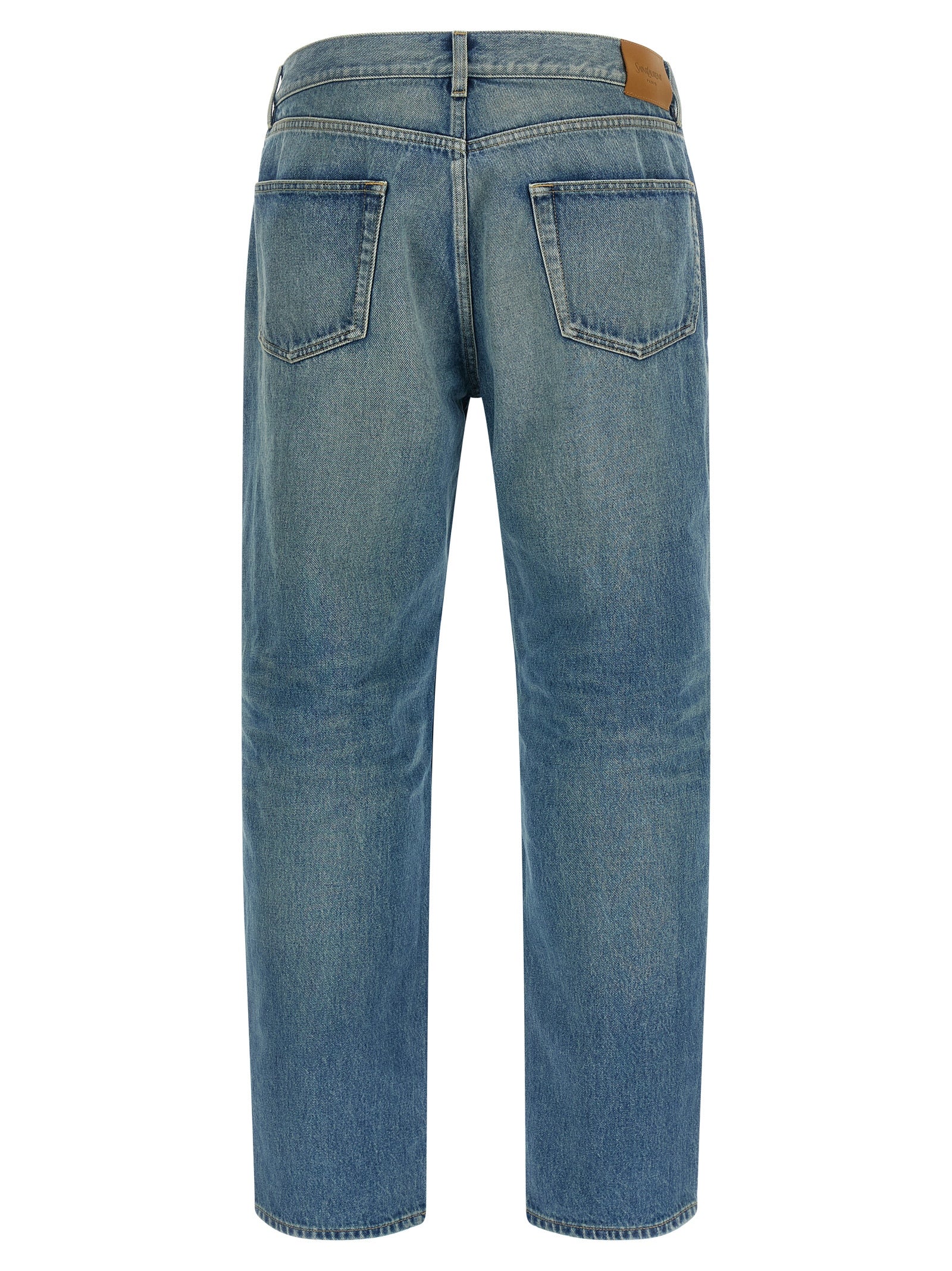 Stone-Washed Cotton Mick Jeans