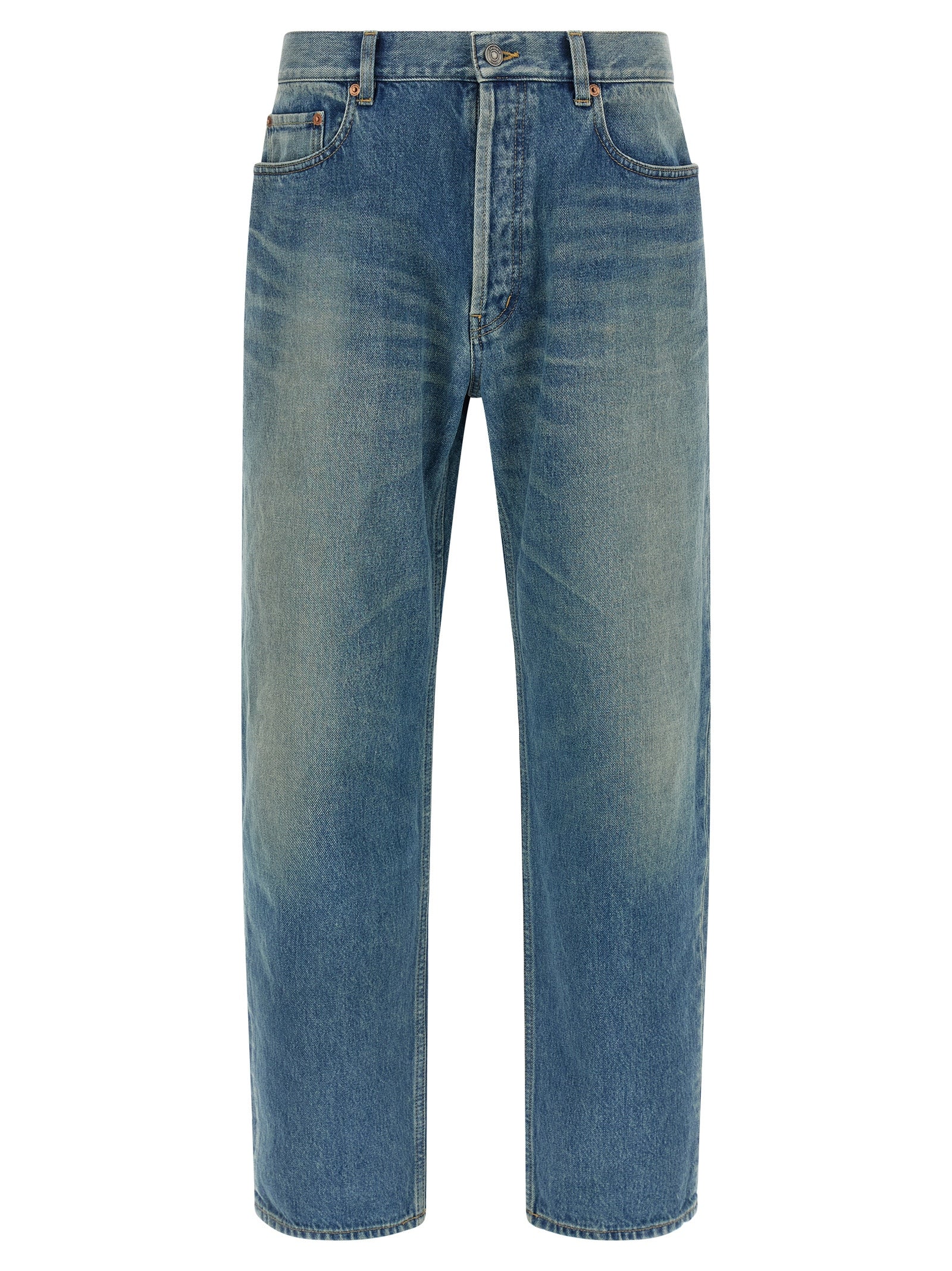 Stone-Washed Cotton Mick Jeans