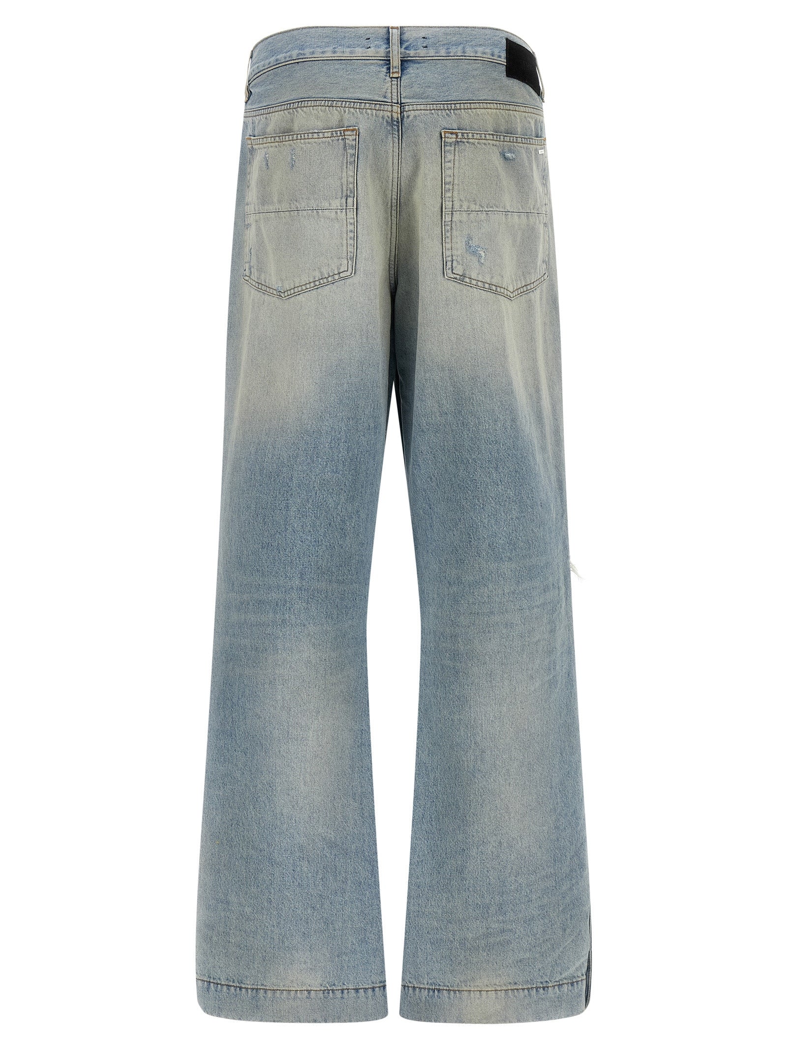 Stonewashed Cotton Straight Flare Jeans for Everyday Comfort