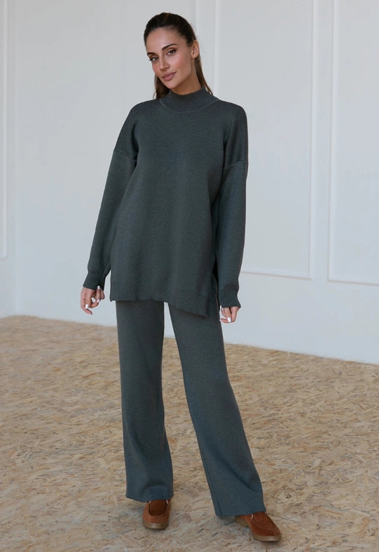 Straight Leg Trousers Lana-Trousers-Nenya Fashion Limited-XS/S-Anthracite-Urbanheer