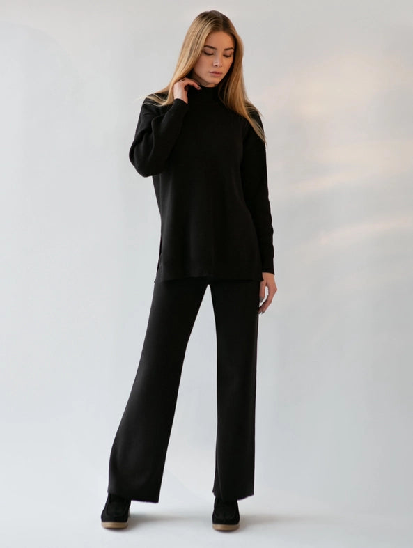 Straight Leg Trousers Lana-Trousers-Nenya Fashion Limited-XS/S-Black-Urbanheer